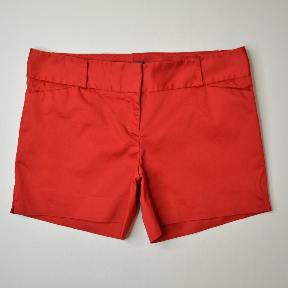THE LIMITED Size 8 Womens RED Low Rise STRETCH Chino Trouser Casual Dress SHORTS